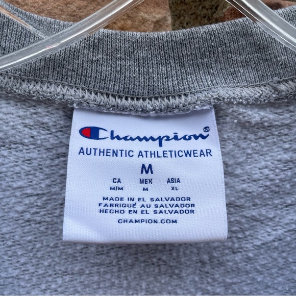 Vintage Champion Men UCLA Sweatshirt Size Medium Gray Sweater Pullover Spell Out - Picture 4 of 5
